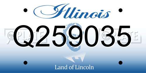 Q259035 Illinois License Plate