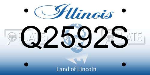 Q2592S Illinois License Plate