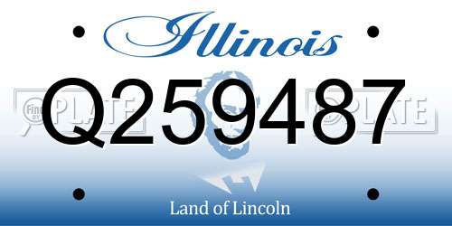 Q259487 Illinois License Plate