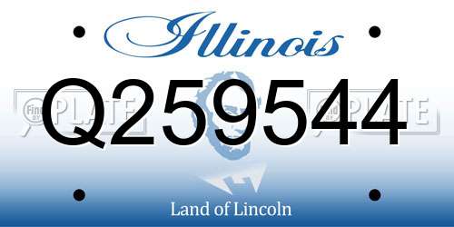 Q259544 Illinois License Plate