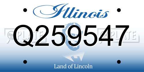Q259547 Illinois License Plate