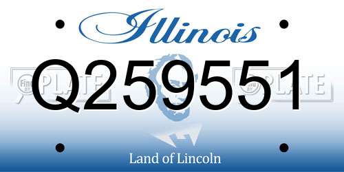 Q259551 Illinois License Plate
