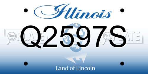 Q2597S Illinois License Plate
