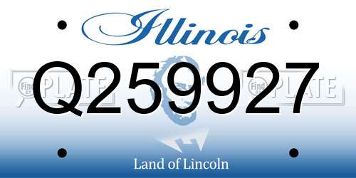Q259927 Illinois License Plate