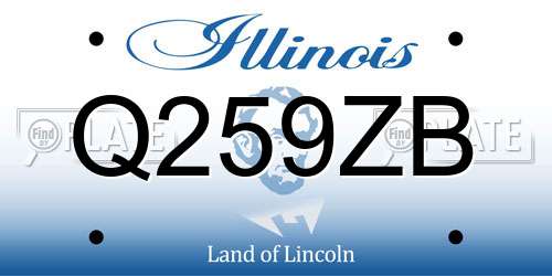 Q259ZB Illinois License Plate