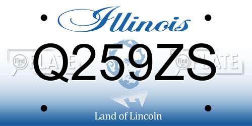 Q259ZS Illinois License Plate