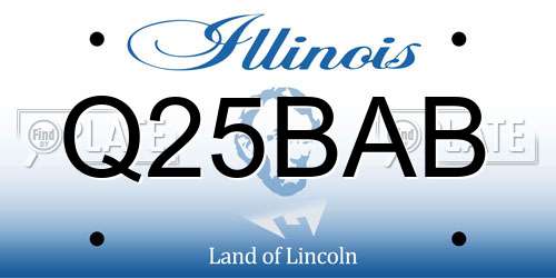Q25BAB Illinois License Plate