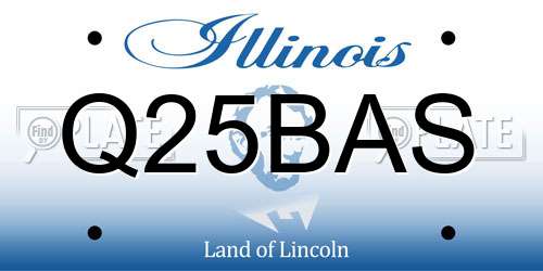 Q25BAS Illinois License Plate
