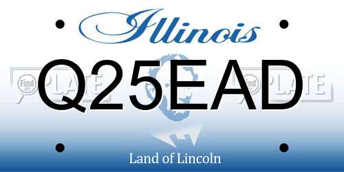 Q25EAD Illinois License Plate