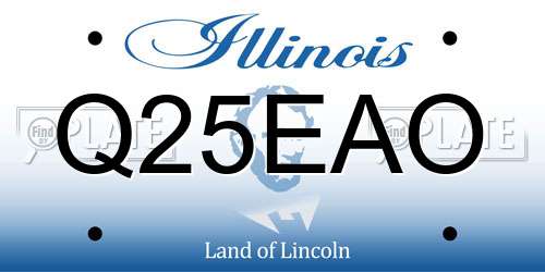 Q25EAO Illinois License Plate