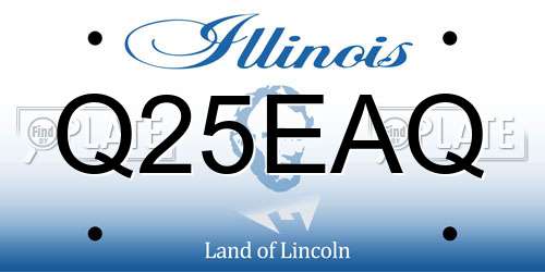 Q25EAQ Illinois License Plate