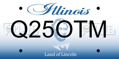 Q25OTM Illinois License Plate