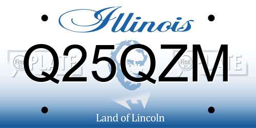 Q25QZM Illinois License Plate