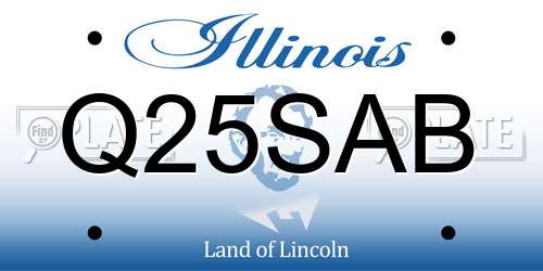 Q25SAB Illinois License Plate
