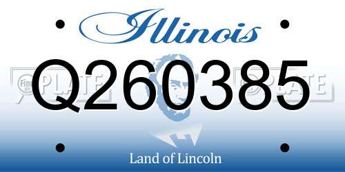 Q260385 Illinois License Plate