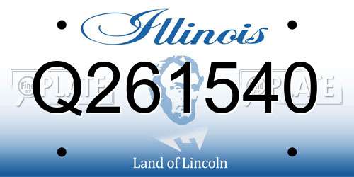 Q261540 Illinois License Plate