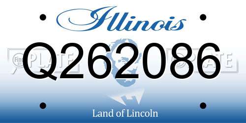Q262086 Illinois License Plate