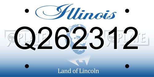 Q262312 Illinois License Plate