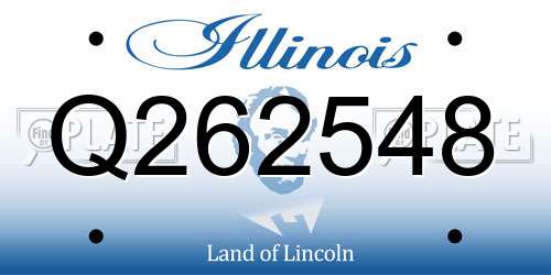 Q262548 Illinois License Plate
