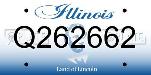 Q262662 Illinois License Plate
