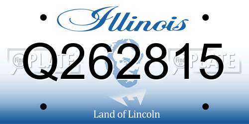 Q262815 Illinois License Plate