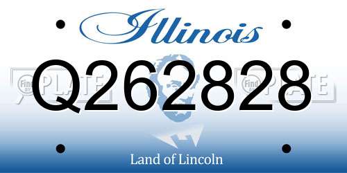 Q262828 Illinois License Plate