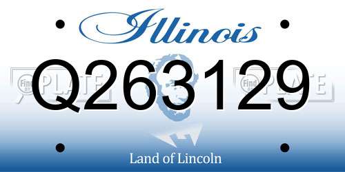 Q263129 Illinois License Plate