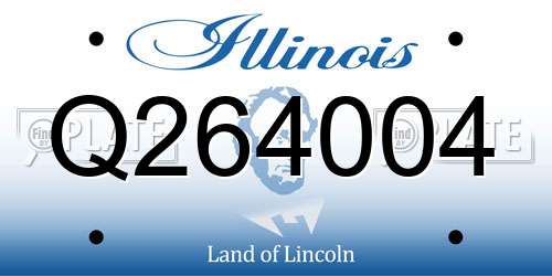 Q264004 Illinois License Plate