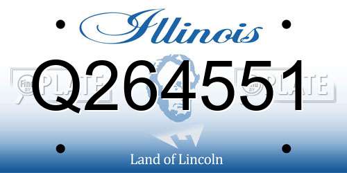 Q264551 Illinois License Plate