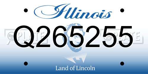 Q265255 Illinois License Plate
