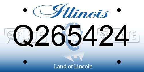 Q265424 Illinois License Plate