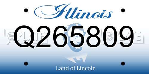Q265809 Illinois License Plate