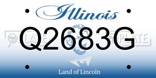Q2683G Illinois License Plate