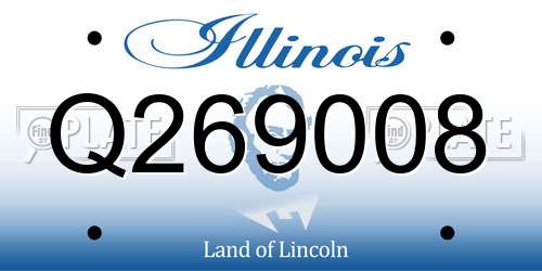 Q269008 Illinois License Plate