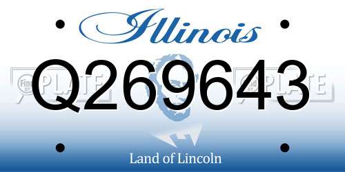 Q269643 Illinois License Plate