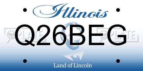 Q26BEG Illinois License Plate