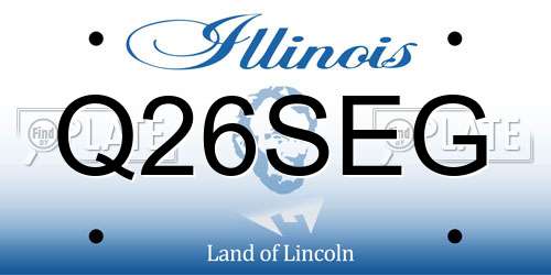 Q26SEG Illinois License Plate