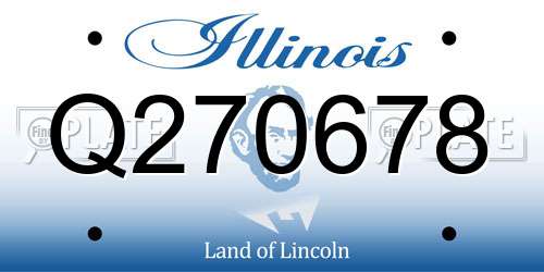 Q270678 Illinois License Plate