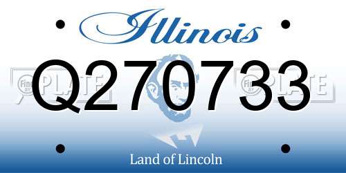 Q270733 Illinois License Plate