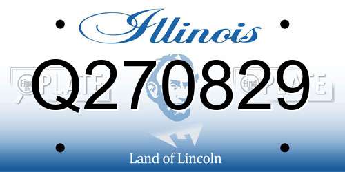 Q270829 Illinois License Plate