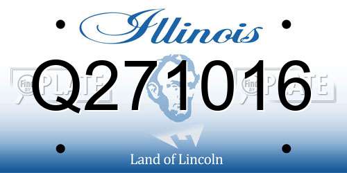 Q271016 Illinois License Plate
