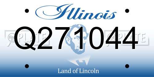 Q271044 Illinois License Plate