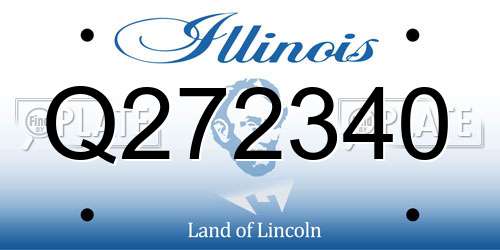 Q272340 Illinois License Plate