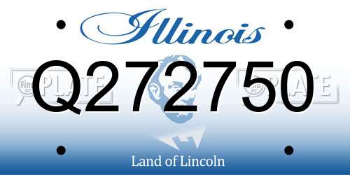 Q272750 Illinois License Plate