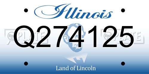 Q274125 Illinois License Plate