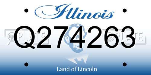 Q274263 Illinois License Plate