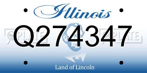 Q274347 Illinois License Plate