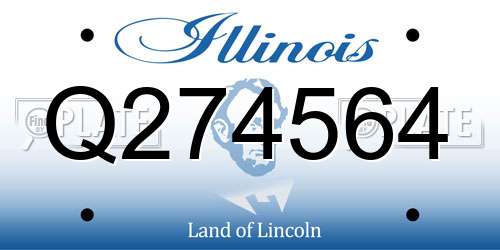 Q274564 Illinois License Plate