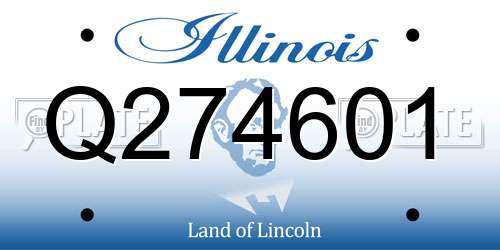 Q274601 Illinois License Plate