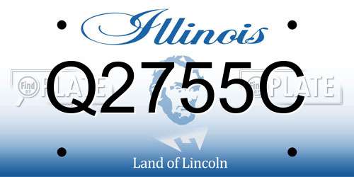 Q2755C Illinois License Plate
